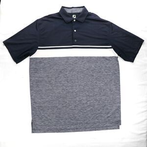 FootJoy Polo Mens XLGrey Black Golf Performance Stretch Hybrid Casual Flex